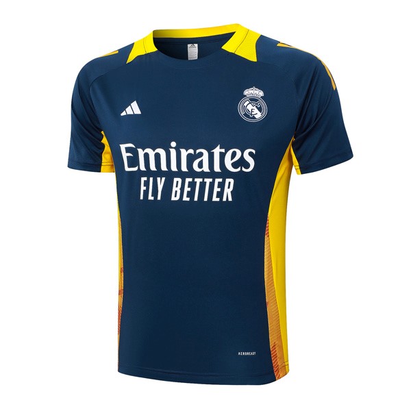 Camiseta Entrenamiento Real Madrid 2024-25 Azul Amarillo